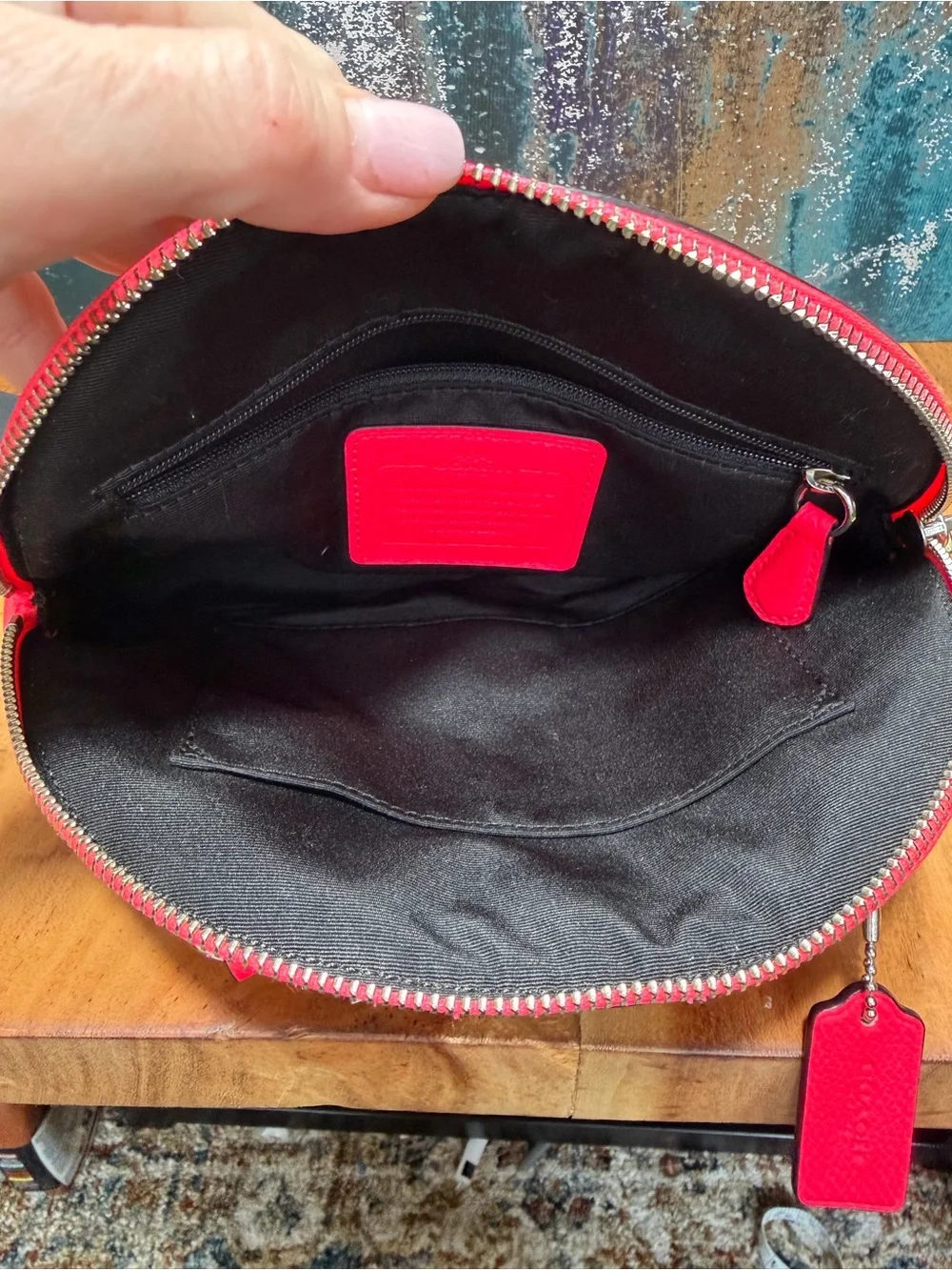 Coach Barbiecore 2014 Mini Cora Domed Satchel Brown Canvas Neon Pink